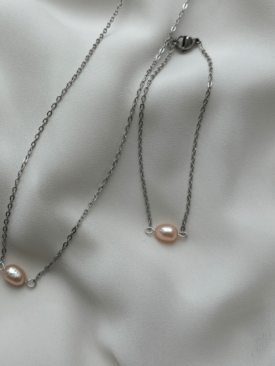 Trendy Pearl Ketting van stainless steel – elegant, verkrijgbaar in goud en zilver