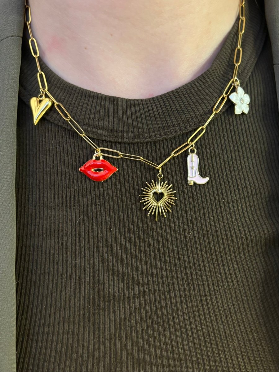 Trendy DIY Stainless Steel Ketting Goud met Bedels