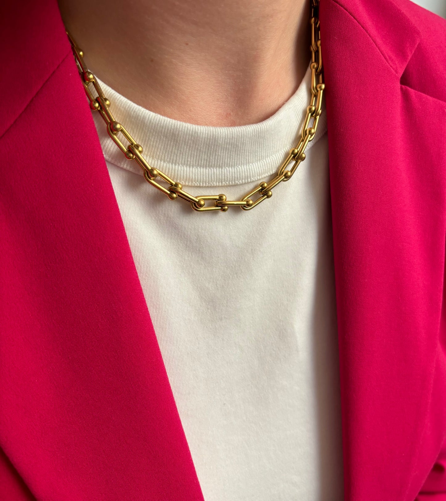 Trendy Premium stainless steel ketting met beschermende coating – verkleurt niet, in Goud