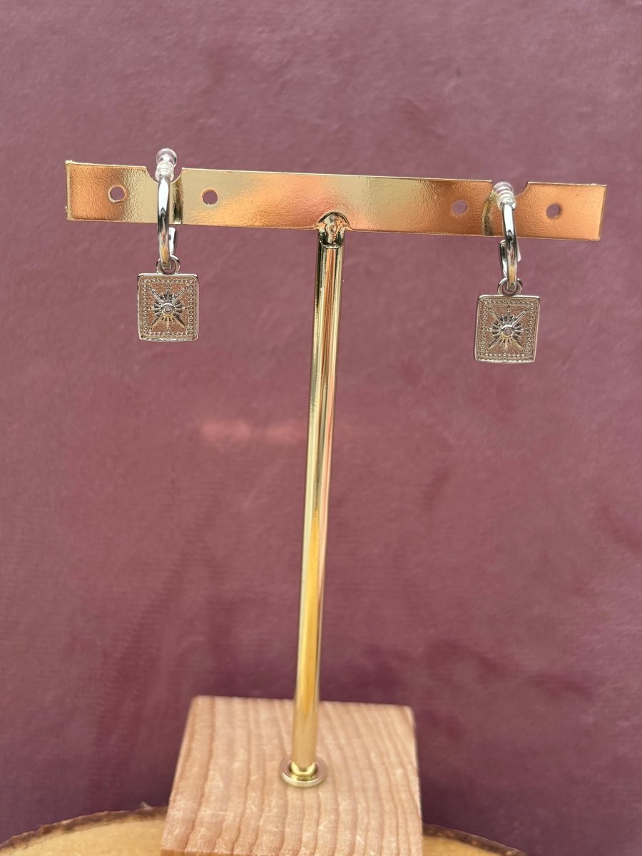 Trendy Zilver Stainless Steel Clip Oorbel Ster