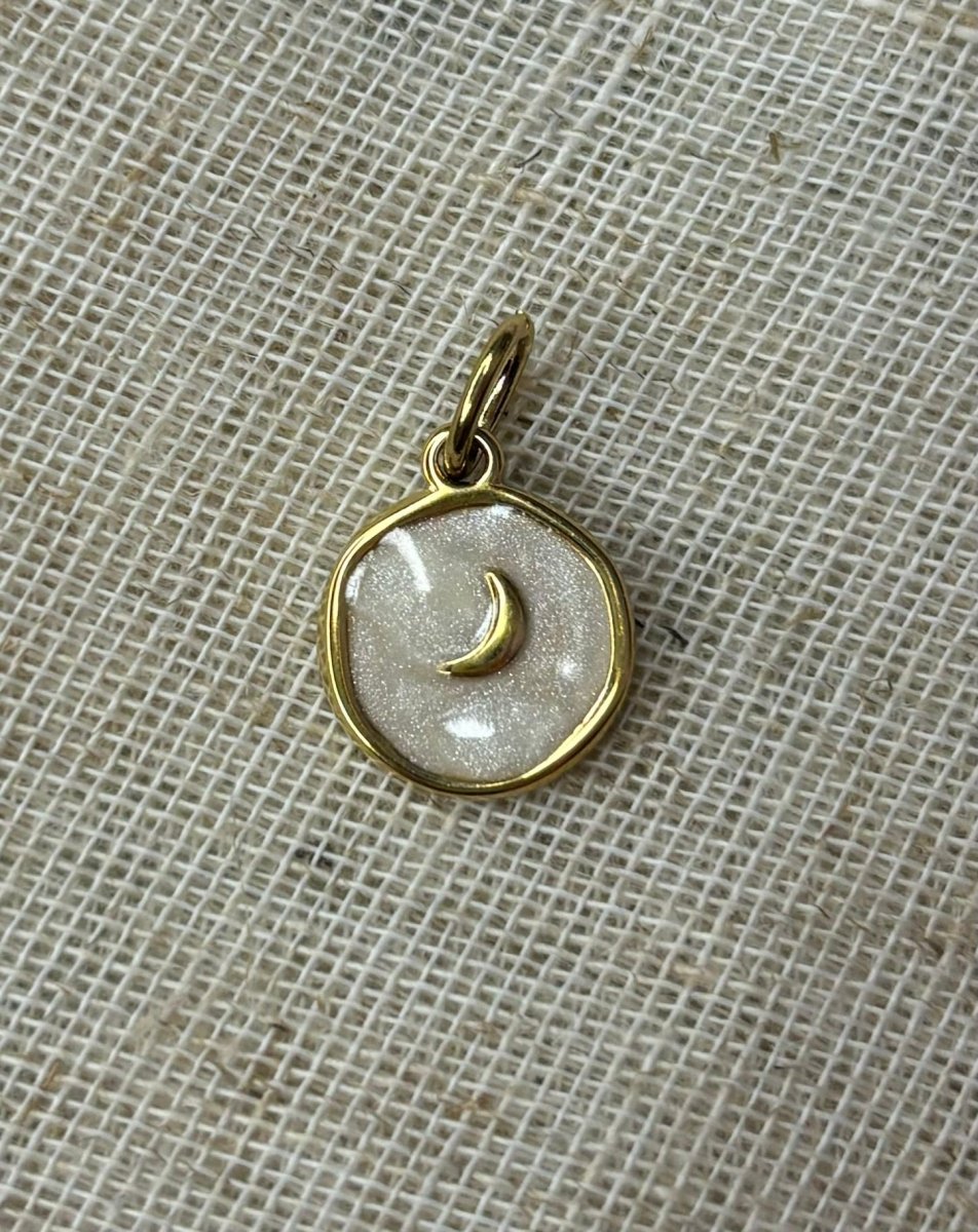 Gouden Stainless Steel maan Bedel voor Custom Ketting