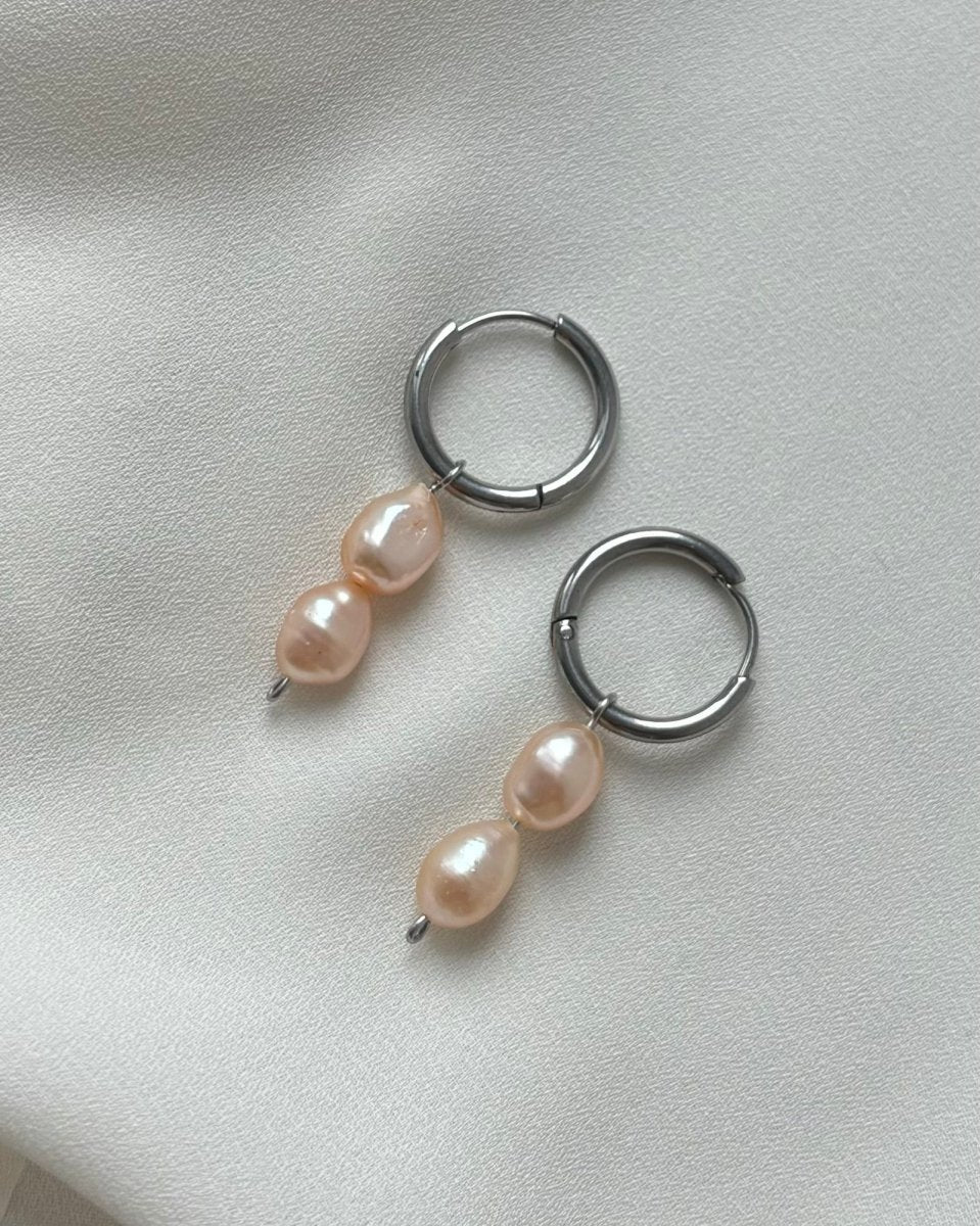 Trendy Pearl oorbellen van stainless steel – elegant, verkrijgbaar in goud en zilver