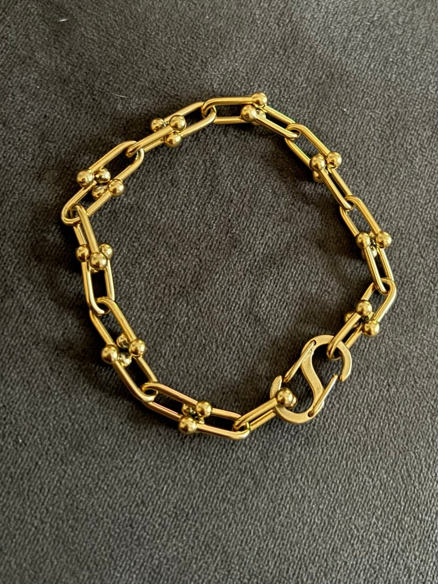 Trendy Gouden stainless steel armband