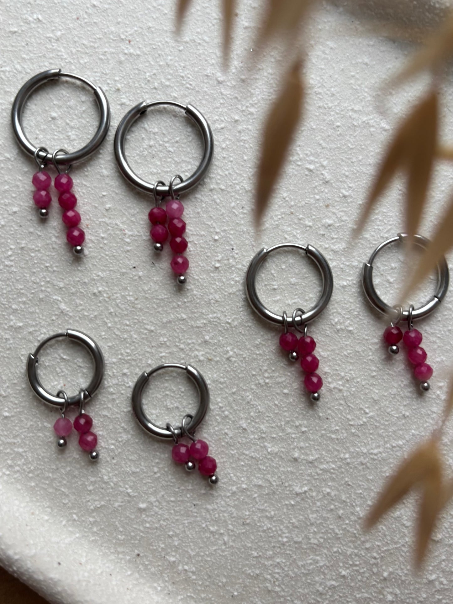 Oorbellen Mae roze s