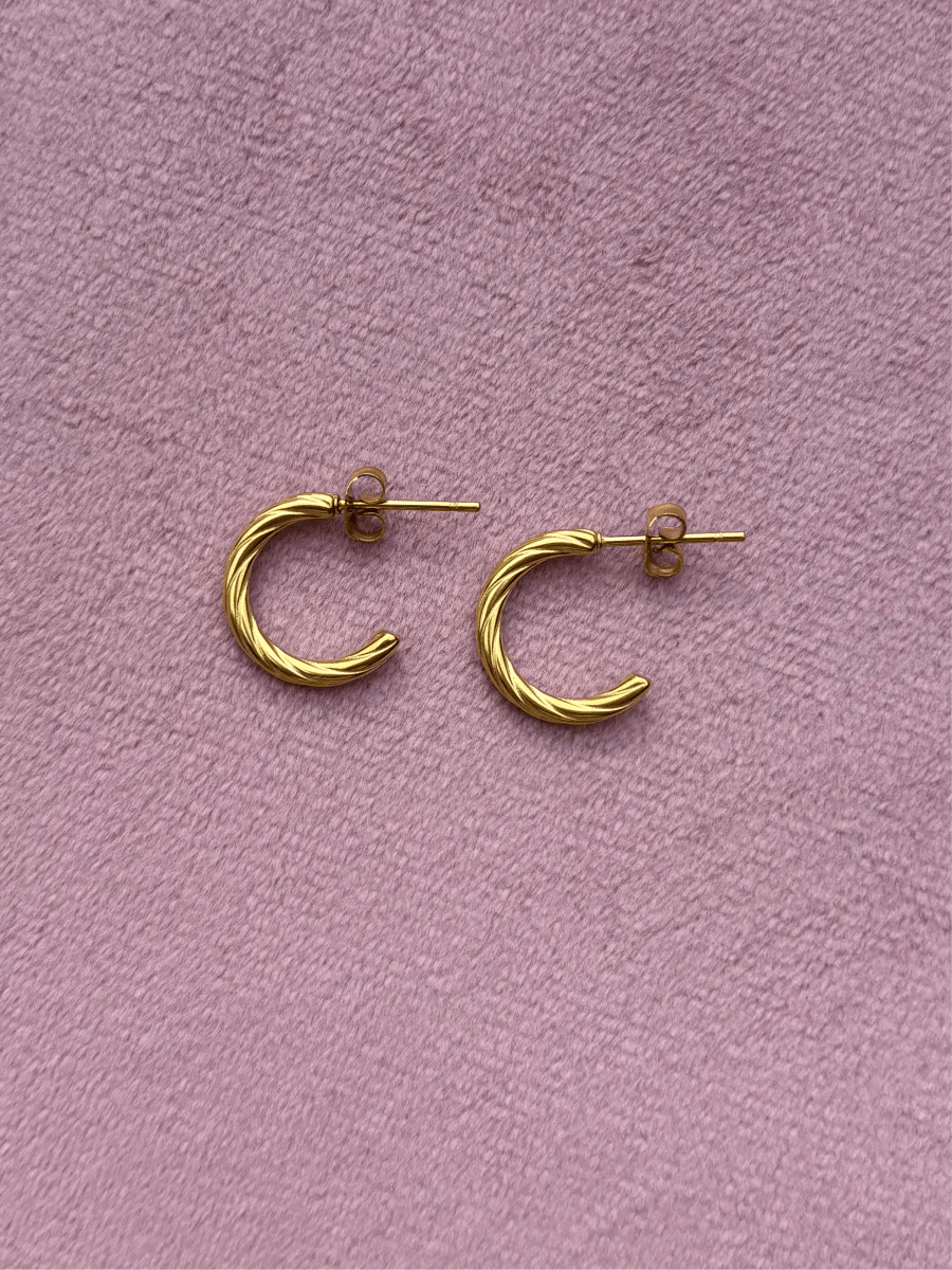 Trendy Oorbel Twist Small van stainless steel – subtiele en stijlvolle oorbel, perfect voor een elegante look bij elke outfit