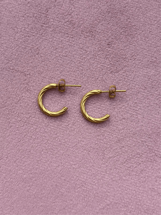 Trendy Oorbel Twist Small van stainless steel – subtiele en stijlvolle oorbel, perfect voor een elegante look bij elke outfit