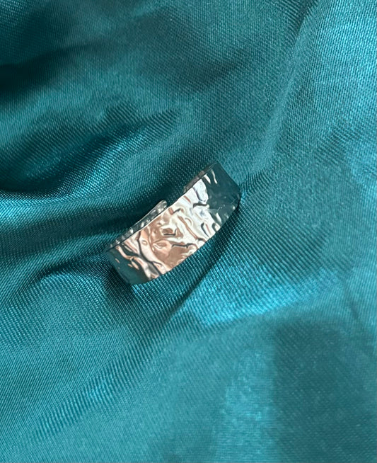 Trendy verstelbare ring van stainless steel in zilver – verkleurt niet, stijlvol en geschikt voor iedereen