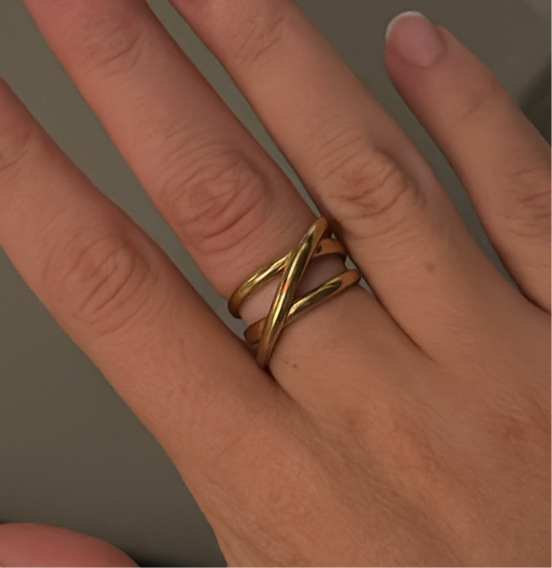 Trendy Ring van stainless steel – verstelbare ring voor een perfecte pasvorm, stijlvol en geschikt voor iedereen in het Goud