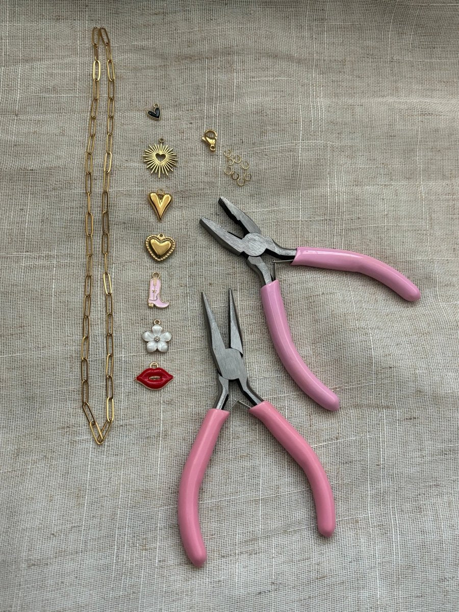 Trendy DIY Stainless Steel Ketting Goud met Bedels