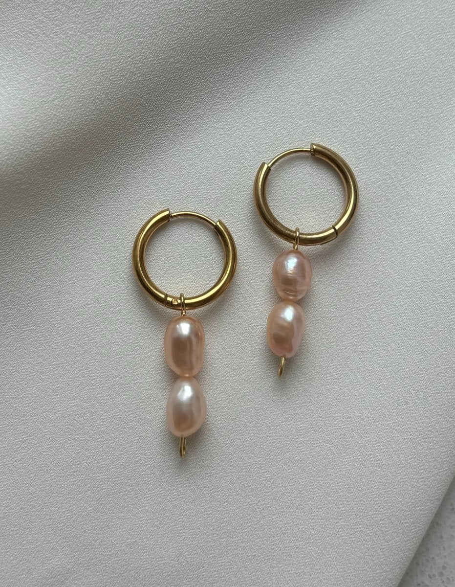 Trendy Pearl oorbellen van stainless steel – elegant, verkrijgbaar in goud en zilver