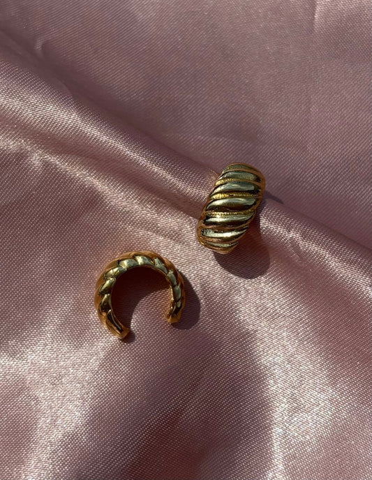 Stainless Steel Gouden earcuff pijnloos trendy en comfortabel, waterproof earcuff voor dagelijks gebruik