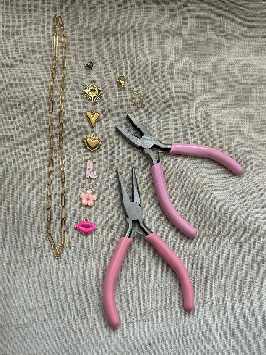 Trendy DIY Stainless Steel Ketting Goud met Bedels