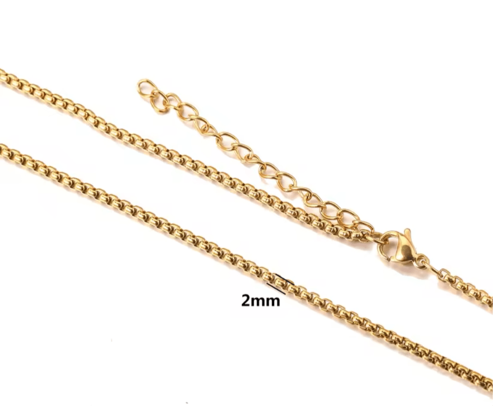 Trendy Blok Chain ketting van hoogwaardig Stainless Steel – goudkleurig, modern blokdesign, duurzaam en perfect voor gelaagde sieradenlooks