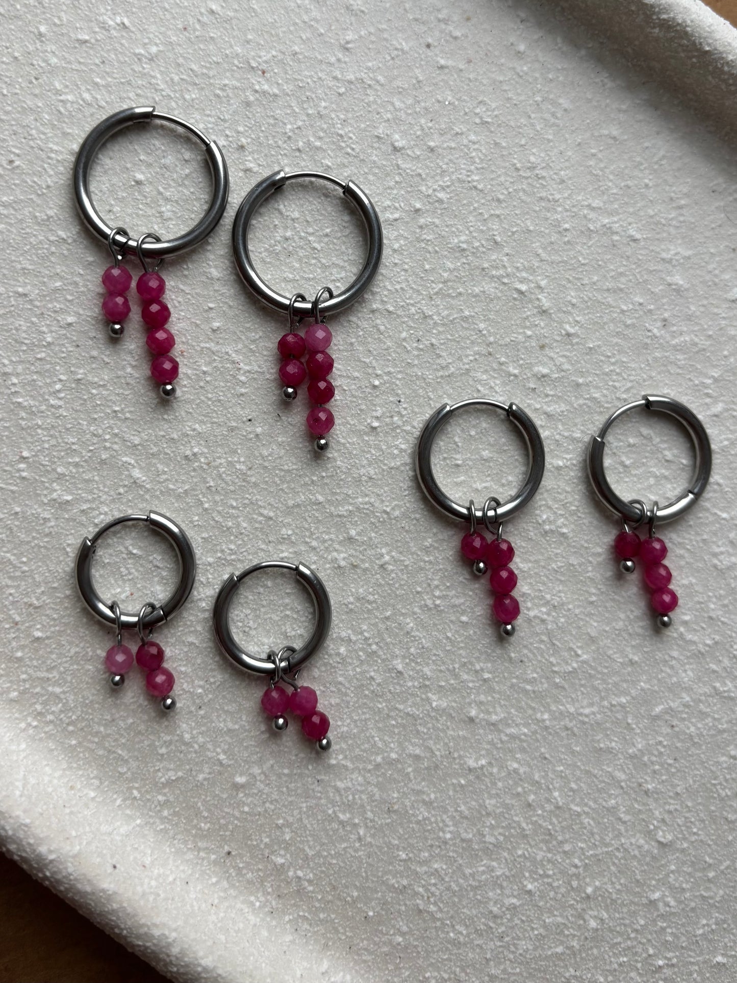 Oorbellen Mae roze s