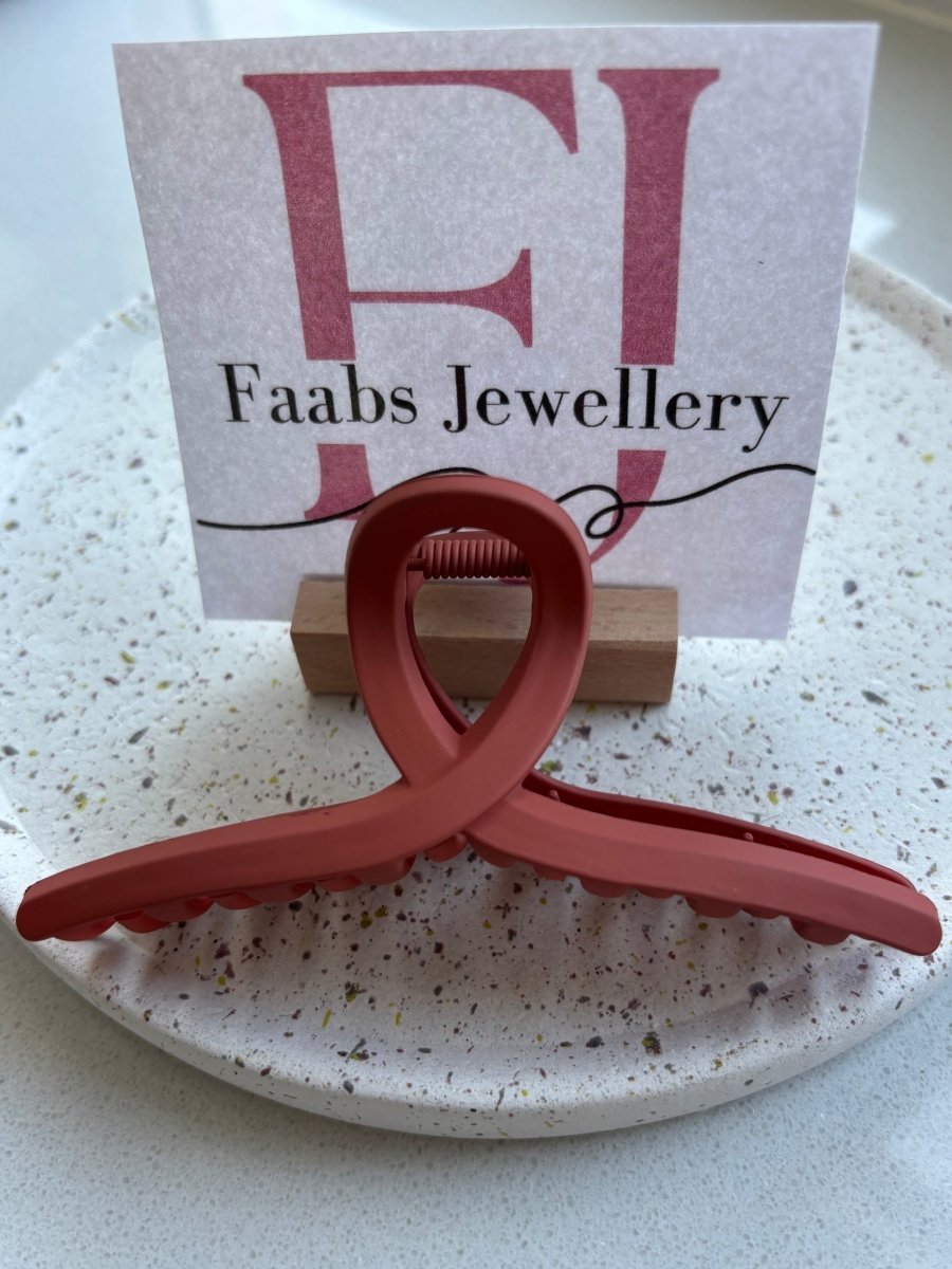 Matt haarclip in kleuren roze, oranje, geel, beige, donkerblauw, taupe en lichtblauw – stijlvolle matte afwerking, stevig en comfortabel voor dagelijks gebruik