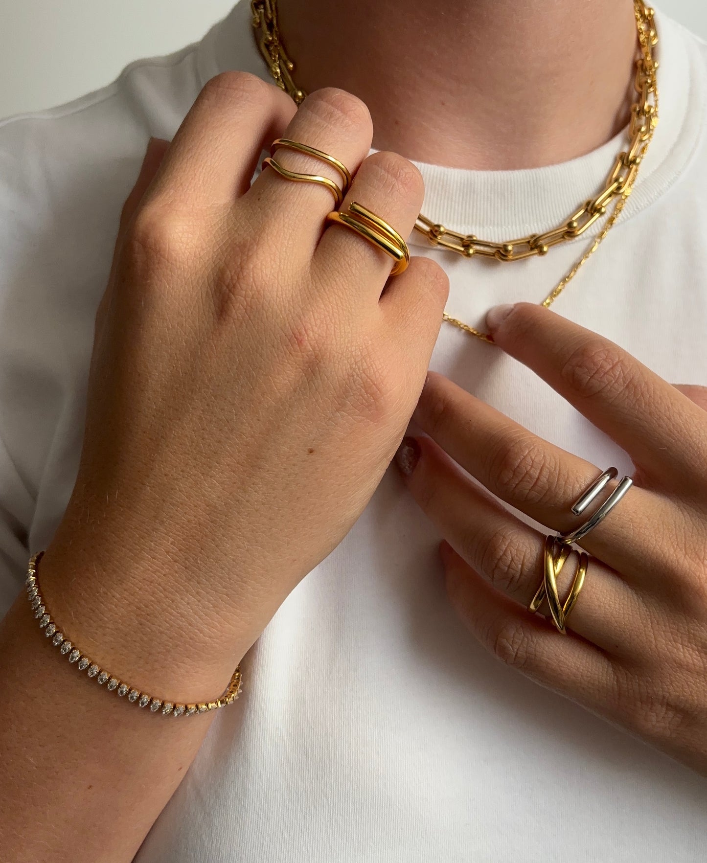 Trendy Ring van stainless steel – verstelbare ring voor een perfecte pasvorm, stijlvol en geschikt voor iedereen in het Goud