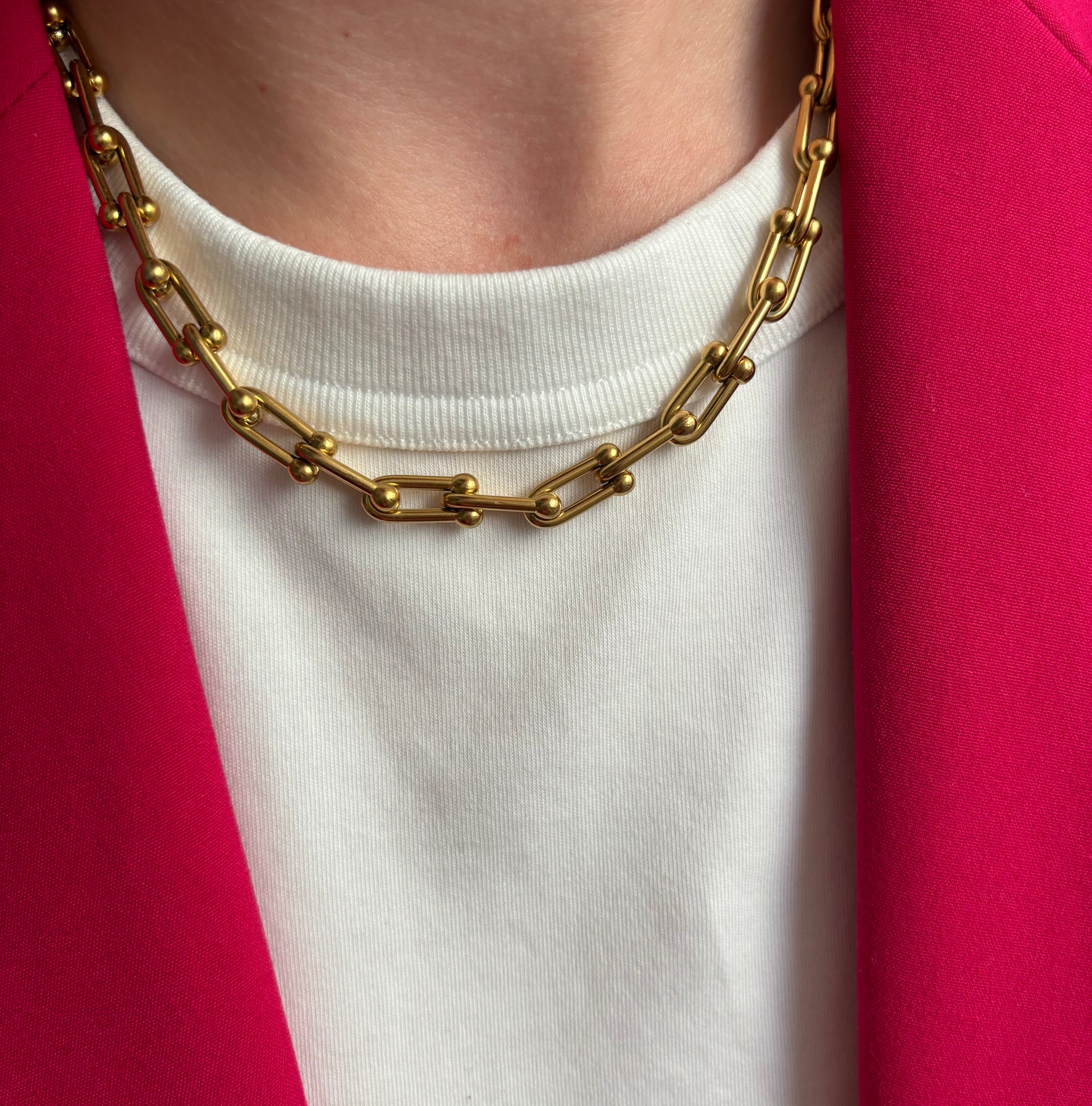 Trendy Premium stainless steel ketting met beschermende coating – verkleurt niet, in Goud