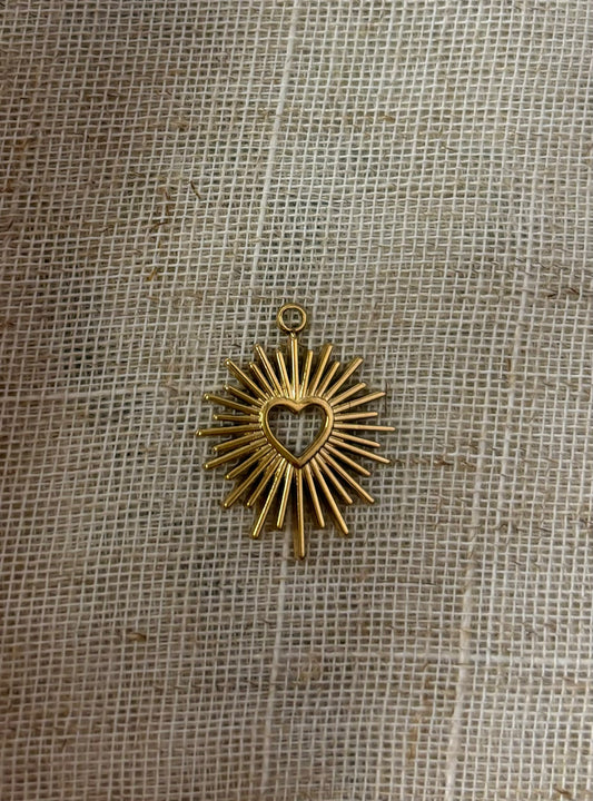 Gouden Stainless Steel Hart Bedel voor Custom Ketting